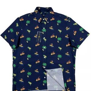 Men's RALPH LAUREN 
Beach Tropical Island Fish Oxford shirt, M size